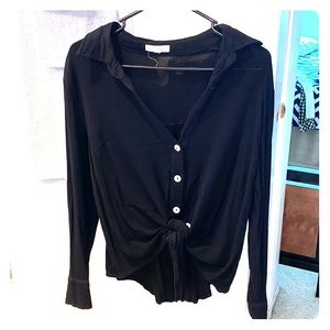 Stolen hearts Button up black shirt